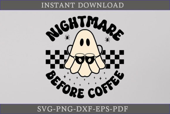 Nightmare Before Coffee Retro SVG File Review