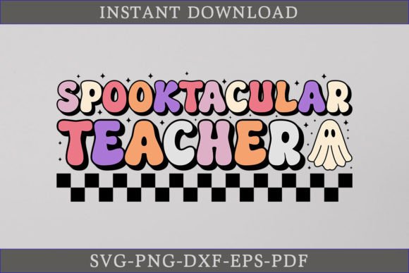 Spooktacular Teacher Halloween Retro SVG