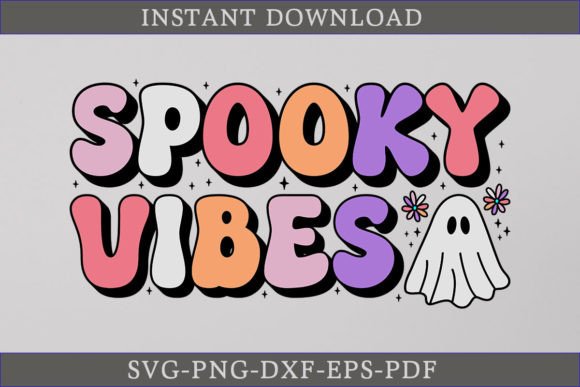 Spooky Vibes Halloween Retro SVG T-shirt
